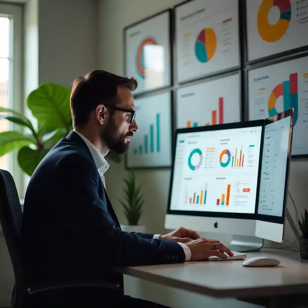 Data analytics professional at work